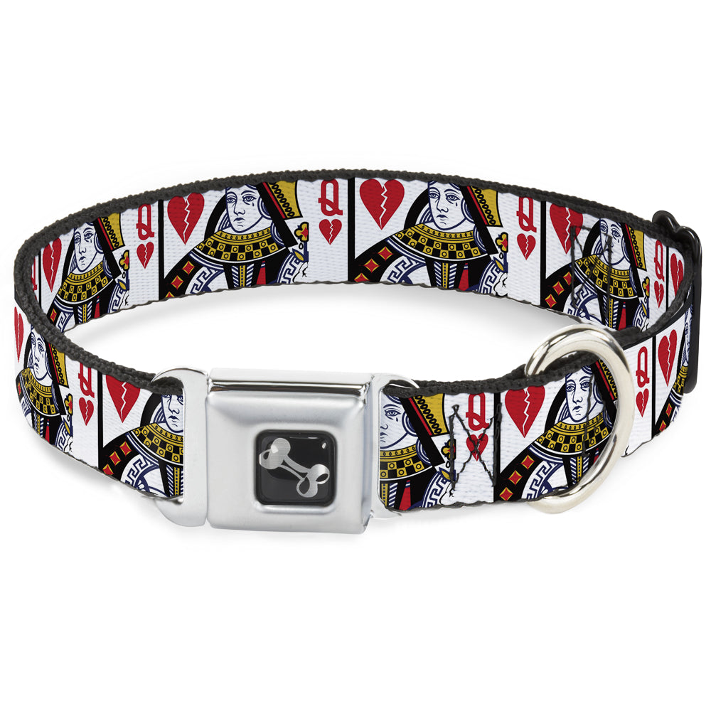 Dog Bone Seatbelt Buckle Collar - Queen of Broken Hearts