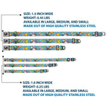 Dog Bone Seatbelt Buckle Collar - Rainbow Cloud Stars Baby Blue