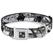 Dog Bone Seatbelt Buckle Collar - Rising Sun White/Gray