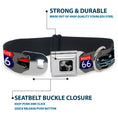 Load image into Gallery viewer, Dog Bone Seatbelt Buckle Collar - Route 66 Classics Gray
