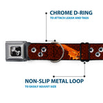 Buckle-Down Seatbelt Buckle Dog Collar - Revolvers Brown/Orange
