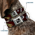 Load image into Gallery viewer, Buckle-Down Seatbelt Buckle Dog Collar - Revolvers Purple/Green
