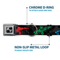 Load image into Gallery viewer, Dog Bone Seatbelt Buckle Collar - Roller Skates Black/Gray/Multi Color
