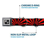 Dog Bone Seatbelt Buckle Collar - Rising Sun Red/Black