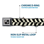 Dog Bone Seatbelt Buckle Collar - Rhombus Split White/Black