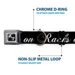 Dog Bone Seatbelt Buckle Collar - RACKS ON RACKS Black/White