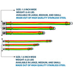 Dog Bone Seatbelt Buckle Collar - Rasta Stripes Painted Green/Yellow/Red