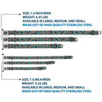 Dog Bone Seatbelt Buckle Collar - Polka Dots Stacked Black/Blue/Sage/Brown