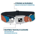 Dog Bone Seatbelt Buckle Collar - Polka Dots CLOSE-UP Black/Blue/Sage/Brown