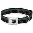 Load image into Gallery viewer, Dog Bone Black/Silver Seatbelt Buckle Collar - Racing Stripes/Digital Camo Black/Gray/Green/Blue/Red
