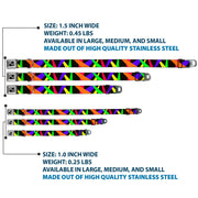 Dog Bone Seatbelt Buckle Collar - Spotlight Black/Multi Neon