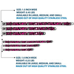 Dog Bone Seatbelt Buckle Collar - Stargazer Black/Pink