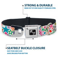 Load image into Gallery viewer, Dog Bone Seatbelt Buckle Collar - Stargazer White/Multi Color
