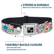 Dog Bone Seatbelt Buckle Collar - Stargazer White/Multi Color