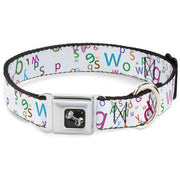 Dog Bone Seatbelt Buckle Collar - Stargazer White/Multi Color