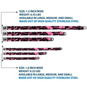 Dog Bone Seatbelt Buckle Collar - Splatter Black/Pink