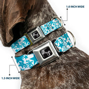 Dog Bone Seatbelt Buckle Collar - Stargazer White/Blue