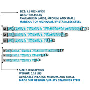 Dog Bone Seatbelt Buckle Collar - Stargazer White/Blue