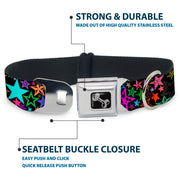 Dog Bone Seatbelt Buckle Collar - Stargazer Black/Multi Color