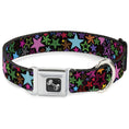 Load image into Gallery viewer, Dog Bone Seatbelt Buckle Collar - Stargazer Black/Multi Color
