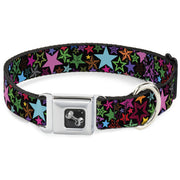 Dog Bone Seatbelt Buckle Collar - Stargazer Black/Multi Color