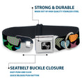 Load image into Gallery viewer, Dog Bone Seatbelt Buckle Collar - Stars-In Hearts-In Stars Black/Multi
