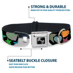 Dog Bone Seatbelt Buckle Collar - Stars-In Hearts-In Stars Black/Multi