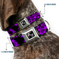 Load image into Gallery viewer, Dog Bone Seatbelt Buckle Collar - Stargazer Black/Purple
