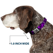 Dog Bone Seatbelt Buckle Collar - Stargazer Black/Purple