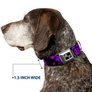 Dog Bone Seatbelt Buckle Collar - Stargazer Black/Purple