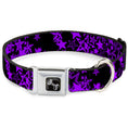 Load image into Gallery viewer, Dog Bone Seatbelt Buckle Collar - Stargazer Black/Purple
