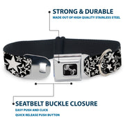 Dog Bone Seatbelt Buckle Collar - Stargazer Black/White