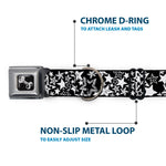 Dog Bone Seatbelt Buckle Collar - Stargazer Black/White