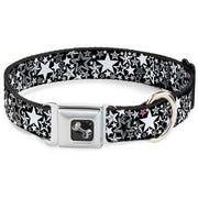 Dog Bone Seatbelt Buckle Collar - Stargazer Black/White