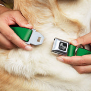 Dog Bone Seatbelt Buckle Collar - St. Paddy Green
