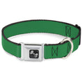Load image into Gallery viewer, Dog Bone Seatbelt Buckle Collar - St. Paddy Green
