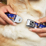 Dog Bone Seatbelt Buckle Collar - Santa & Reindeers