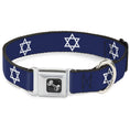 Load image into Gallery viewer, Dog Bone Seatbelt Buckle Collar - Star of David
