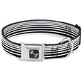 Load image into Gallery viewer, Dog Bone Seatbelt Buckle Collar - Stripe Transition Black/White

