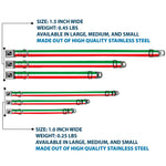 Dog Bone Seatbelt Buckle Collar - Stripes Green/White/Red