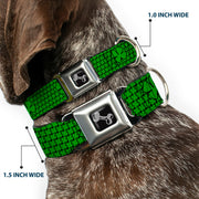 Dog Bone Seatbelt Buckle Collar - St. Pat's Clovers/Green