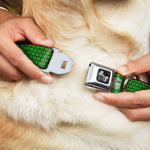 Dog Bone Seatbelt Buckle Collar - St. Pat's Clovers/Green
