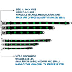 Dog Bone Seatbelt Buckle Collar - St. Pat's Black/Green