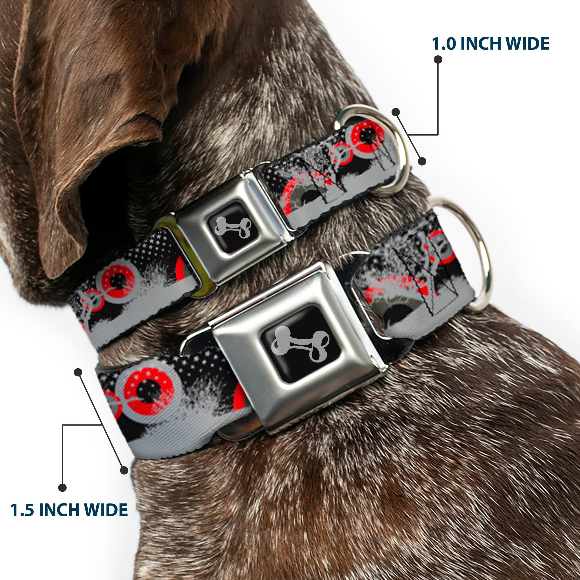 Dog Bone Seatbelt Buckle Collar - Starry Forest
