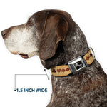 Dog Bone Seatbelt Buckle Collar - Suits Tan Stone