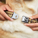 Dog Bone Seatbelt Buckle Collar - Suits Tan Stone