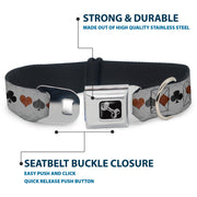 Dog Bone Seatbelt Buckle Collar - Suits Gray Stone