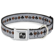 Dog Bone Seatbelt Buckle Collar - Suits Gray Stone