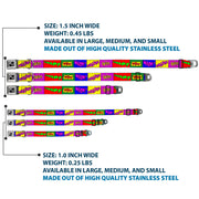 Dog Bone Seatbelt Buckle Collar - Sound Effect Blocks Multi Color