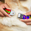Load image into Gallery viewer, Dog Bone Seatbelt Buckle Collar - Sound Effect Blocks Multi Color
